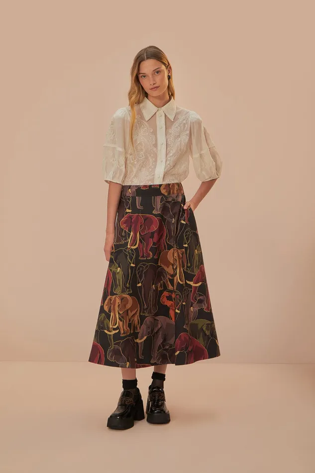 White Embroidered Short Sleeve Blouse Women Farm Rio Blouses