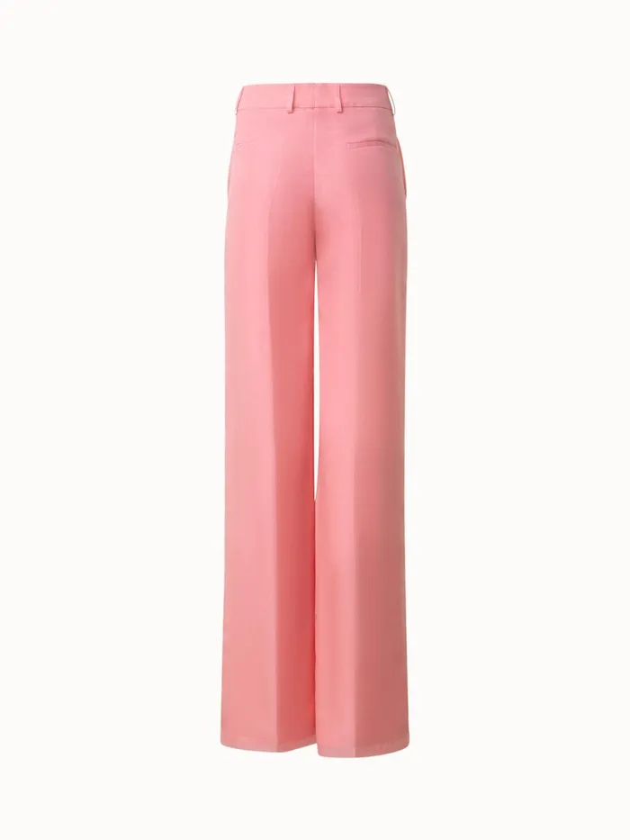 Wide Leg Silk Pants Lotus Women Akris Pants