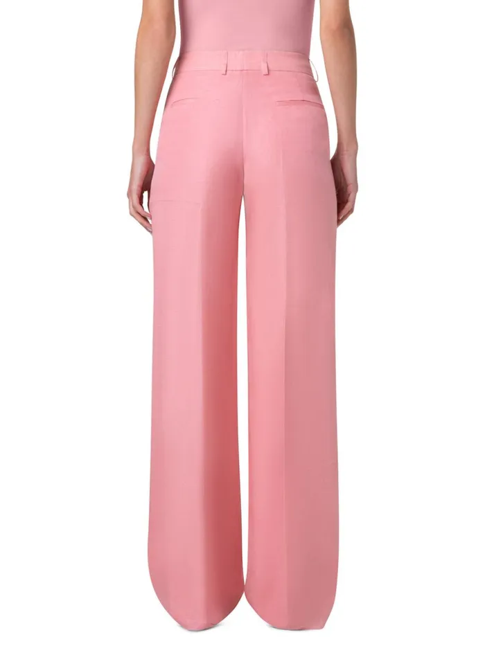 Wide Leg Silk Pants Lotus Women Akris Pants