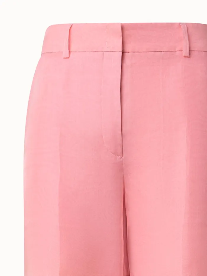 Wide Leg Silk Pants Lotus Women Akris Pants