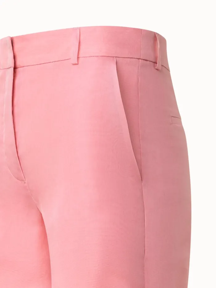 Wide Leg Silk Pants Lotus Women Akris Pants