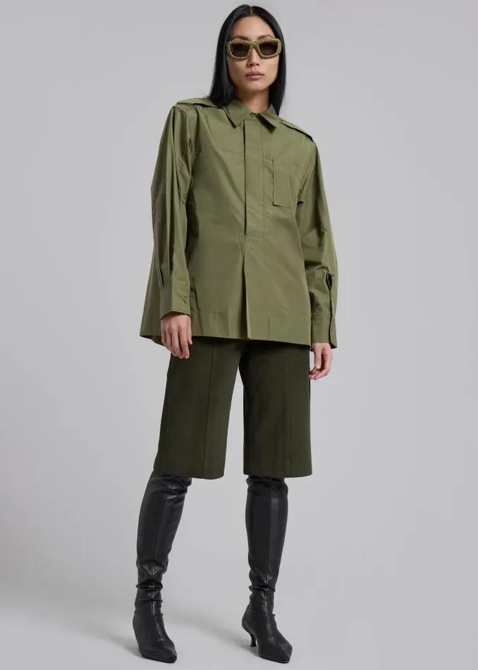 Women 31 Phillip Lim Classic Relaxed Shirt 8211 Olive The Frankie Shop Tops