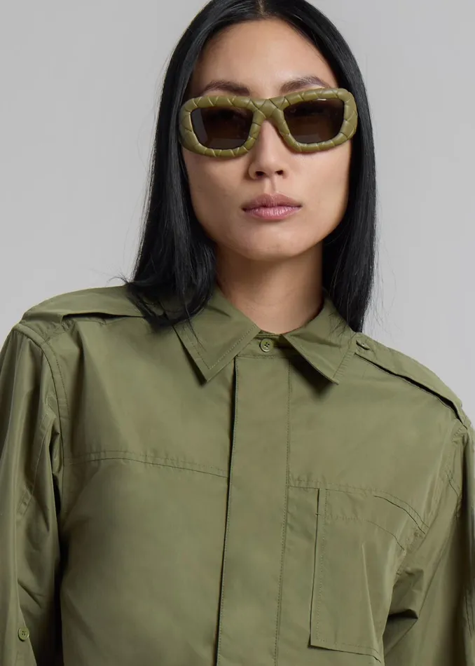 Women 31 Phillip Lim Classic Relaxed Shirt 8211 Olive The Frankie Shop Tops