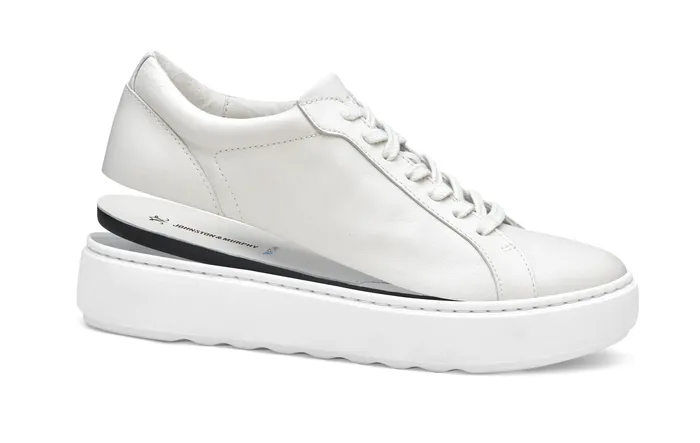 Women8217s Shoes Cammie LaceUp White Tumbled Full Grain 8211 Johnston and Murphy Women