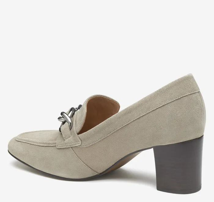 Women8217s Shoes Eleanor Chain Loafer Taupe Suede Johnston and Murphy Women