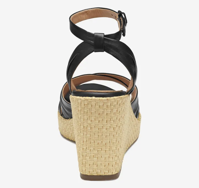Women8217s Shoes Marcia CrossBand Sandal Black Glove Leather 8211 Johnston and Murphy Women