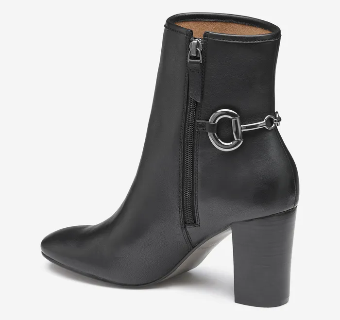 Women8217s Shoes Women Charlotte Bit Bootie Black Glove Leather Johnston and Murphy