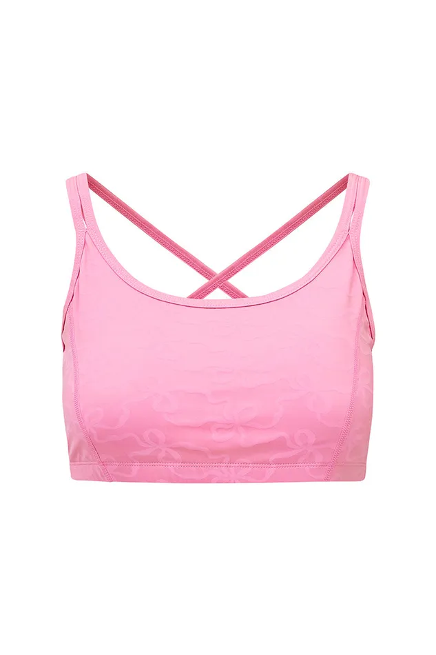 Women Active LoveShackFancy Aiden Bow Print Sports Bra Rosabelle