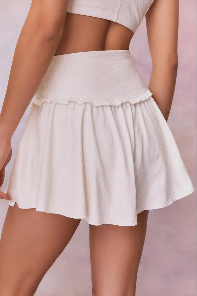 Women Active LoveShackFancy Vanina Bow Print Active Skort Cloud Dancer
