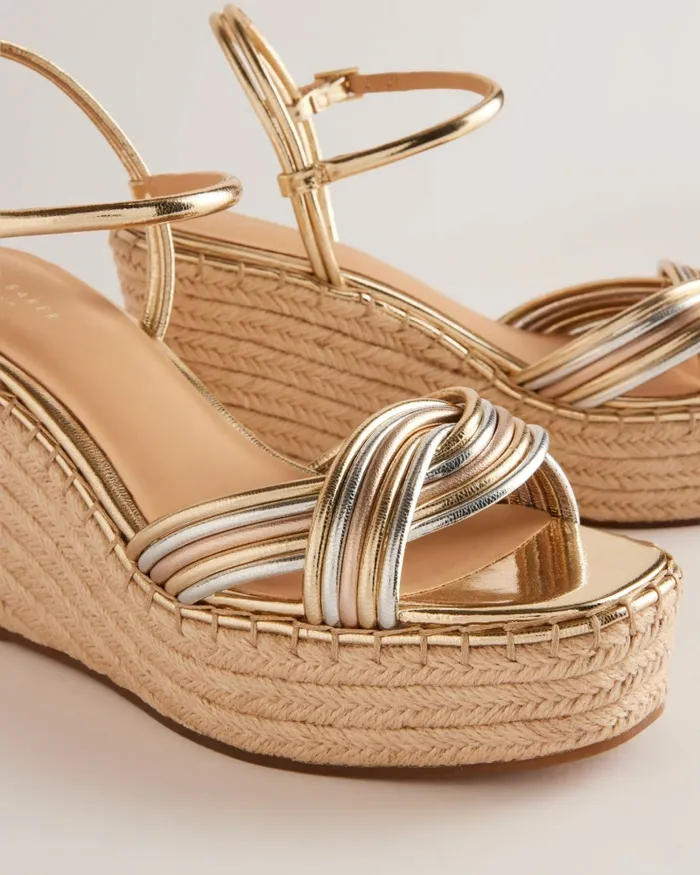 Women AMAALIA 8211 Cross Strap Espadrille Wedge Sandals Multicoloured Ted Baker Heels Women AMAALIA 8211 Cross Strap Espadrille Wedge Sandals Multicoloured Ted Baker Heels