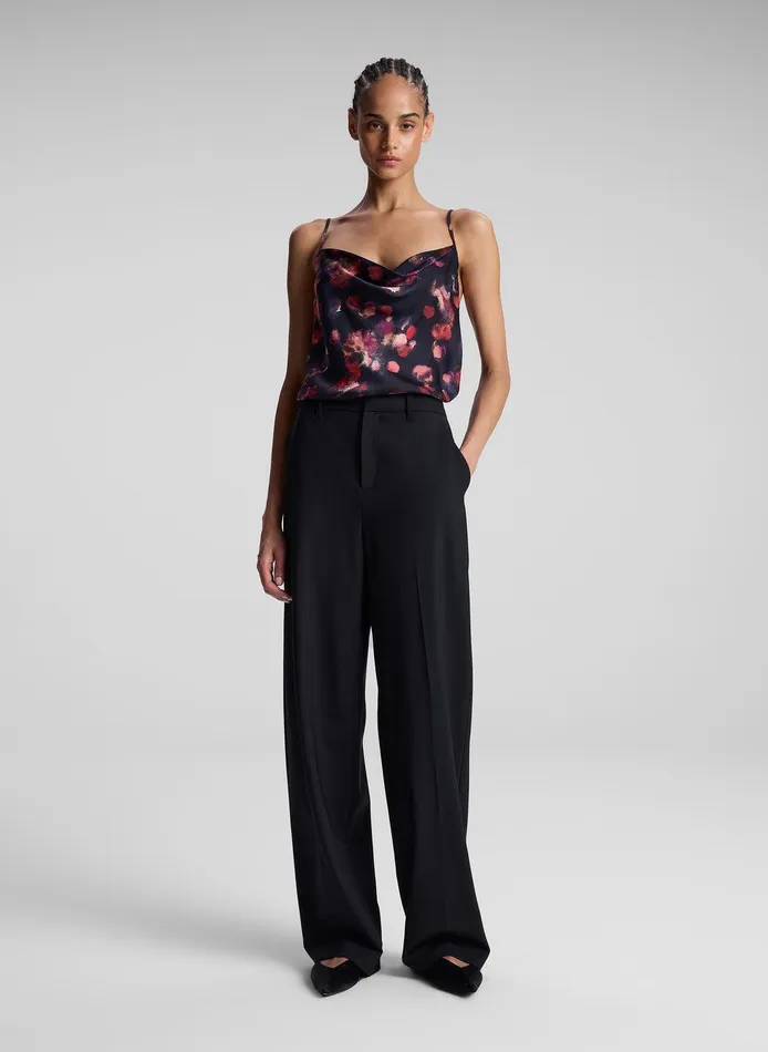 Women Amber Stretch Silk Camisole Top Navy Multi ALC Tees and Tanks