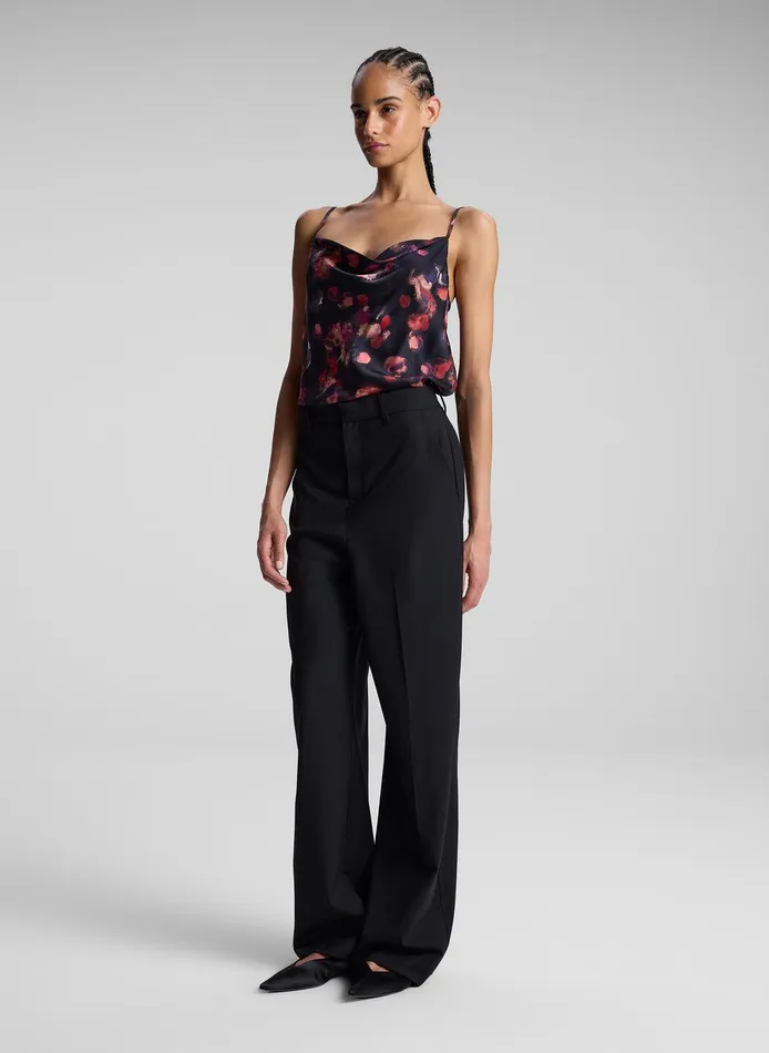 Women Amber Stretch Silk Camisole Top Navy Multi ALC Tees and Tanks