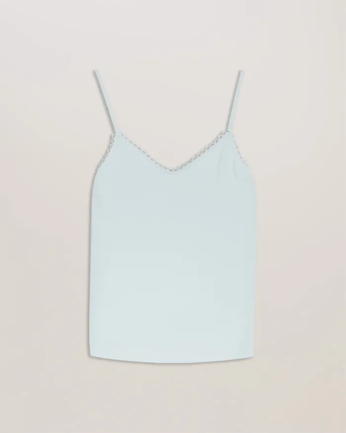 Women ANDRENO 8211 Strappy Cami With Looped Trims Light Blue Ted Baker Tops and Blouses