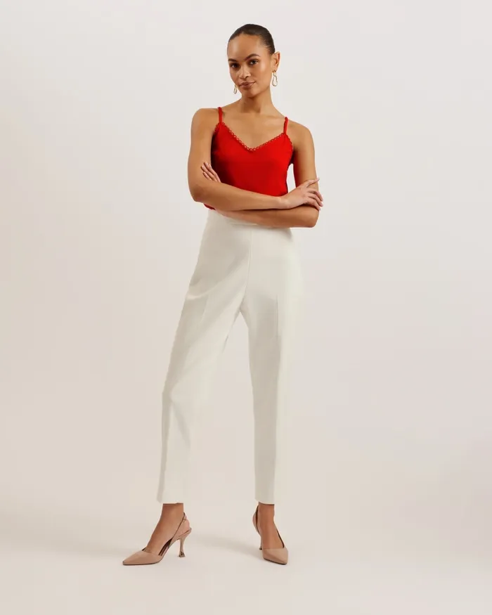 Women ANDRENO 8211 Strappy Cami With Looped Trims Red Ted Baker Tops and Blouses