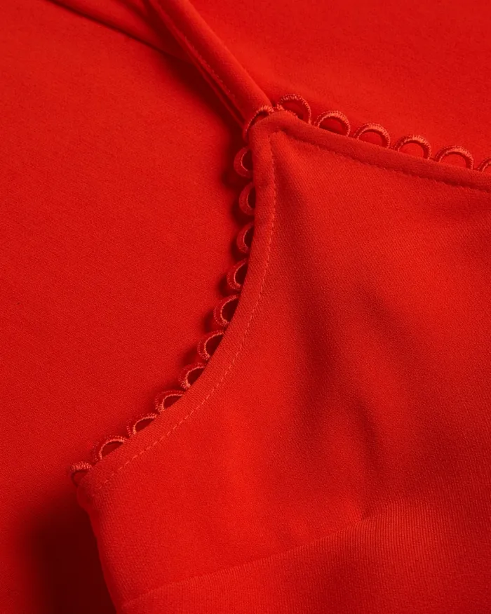 Women ANDRENO 8211 Strappy Cami With Looped Trims Red Ted Baker Tops and Blouses