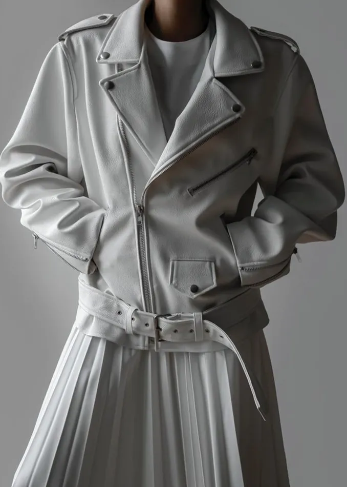 Women Aria Faux Leather Jacket 8211 White The Frankie Shop Outerwear