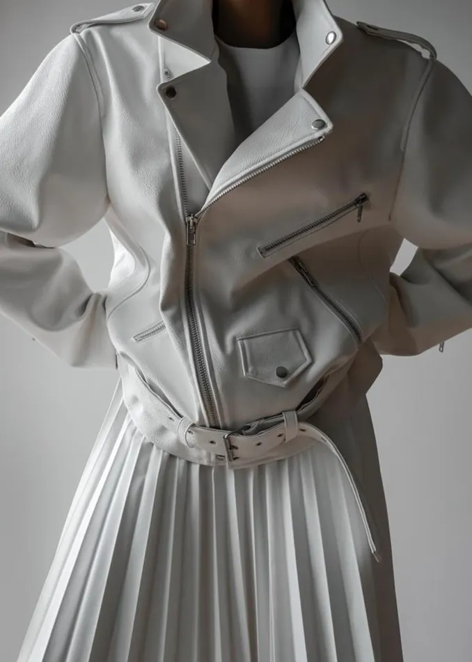 Women Aria Faux Leather Jacket 8211 White The Frankie Shop Outerwear