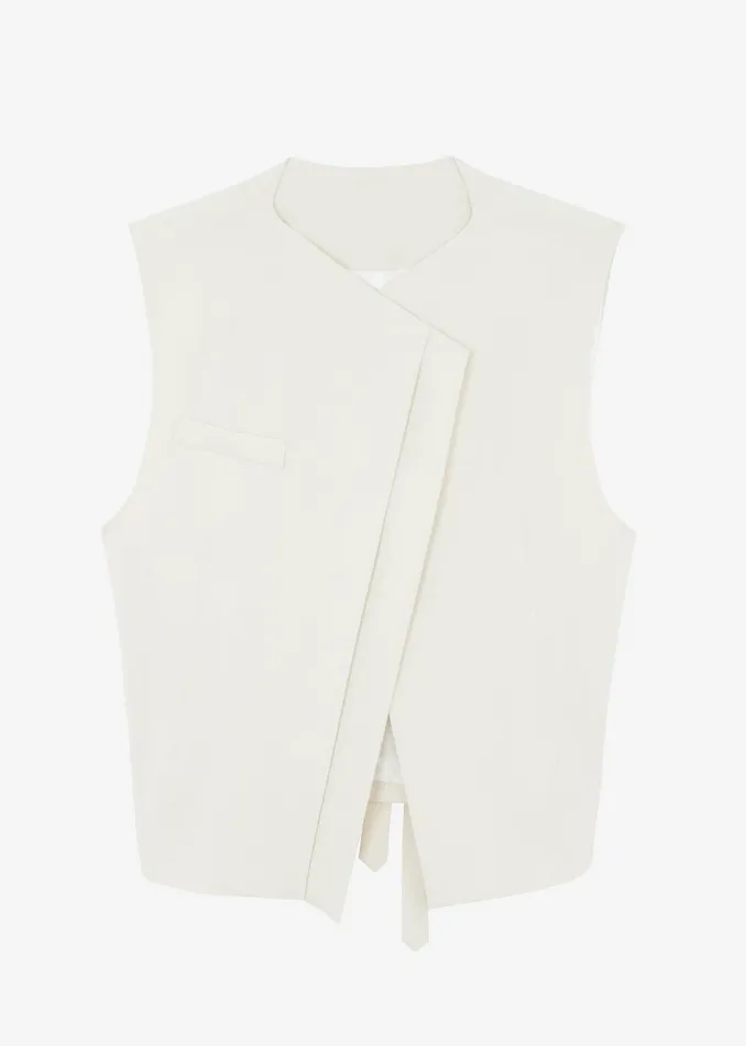 Women Ashton Cross Vest 8211 Cream The Frankie Shop Outerwear