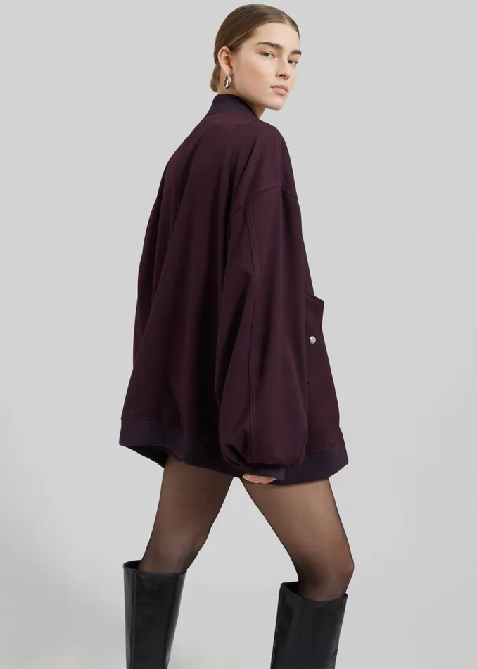 Women Astra Bomber Jacket 8211 Burgundy The Frankie Shop Outerwear
