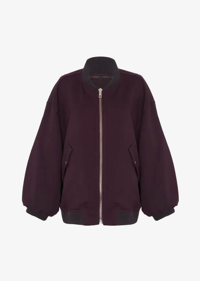 Women Astra Bomber Jacket 8211 Burgundy The Frankie Shop Outerwear
