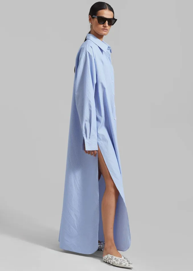 Women Avery Shirt Dress 8211 Blue Stripe The Frankie Shop Dresses