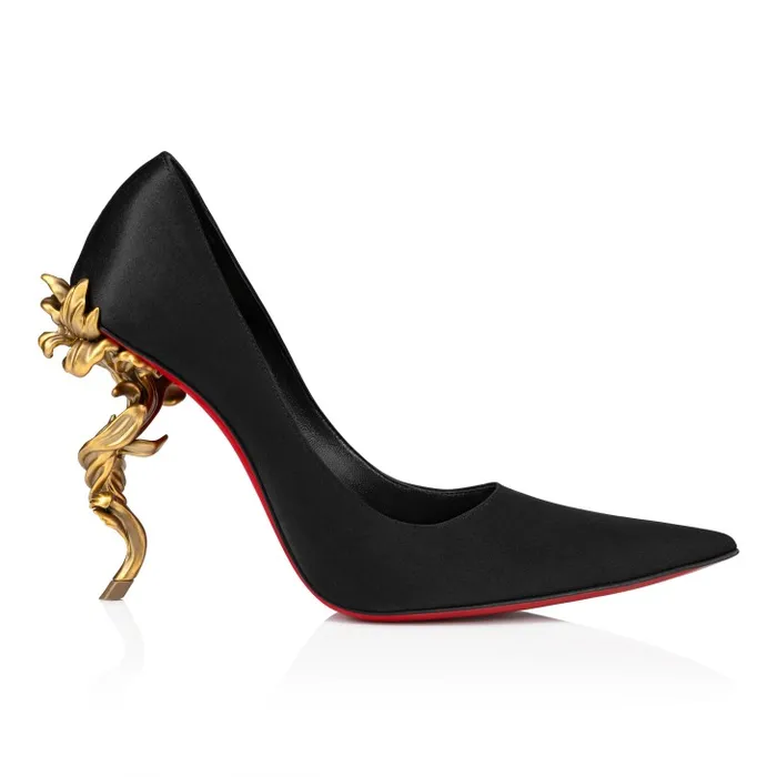 Women Belle Pump 100 Mm Pumps 8211 Crepe Satin 8211 Black Christian Louboutin Pumps