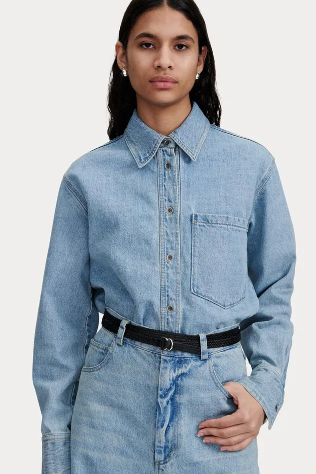 Women Belts Rachel Comey Stitched Skinny Belt Black