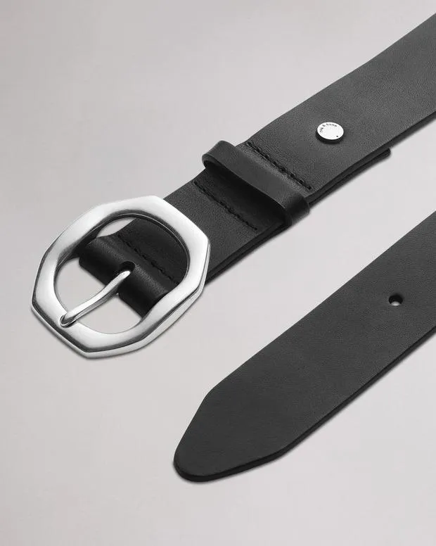 Women Belts Rag and Bone Audrey Leather Belt Black