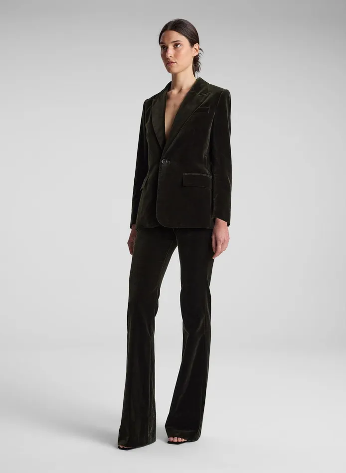 Women Ben Velvet Tailored Jacket Mossy ALC Suits