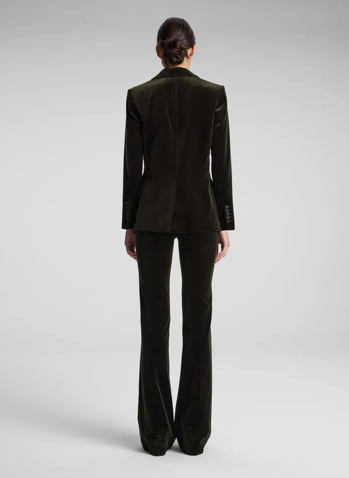 Women Ben Velvet Tailored Jacket Mossy ALC Suits