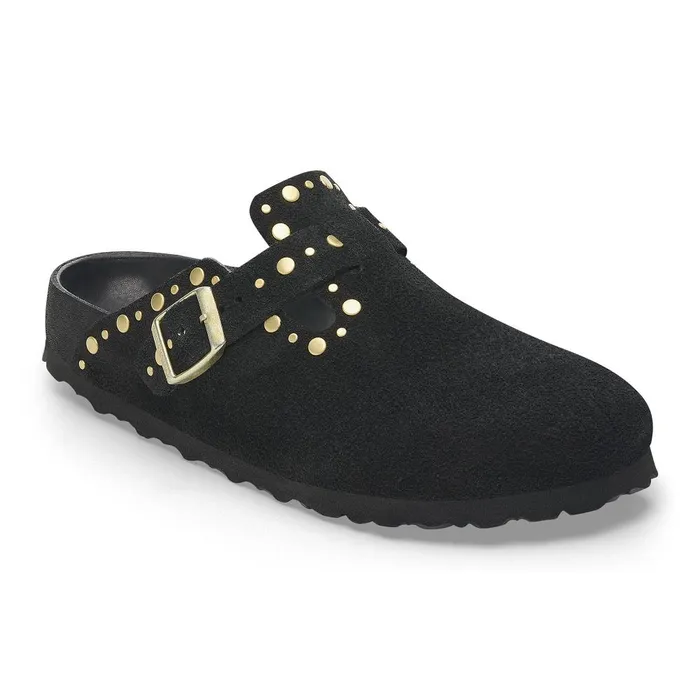 Women Birkenstock Clogs Boston Rivets Black