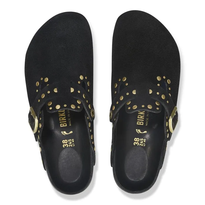 Women Birkenstock Clogs Boston Rivets Black