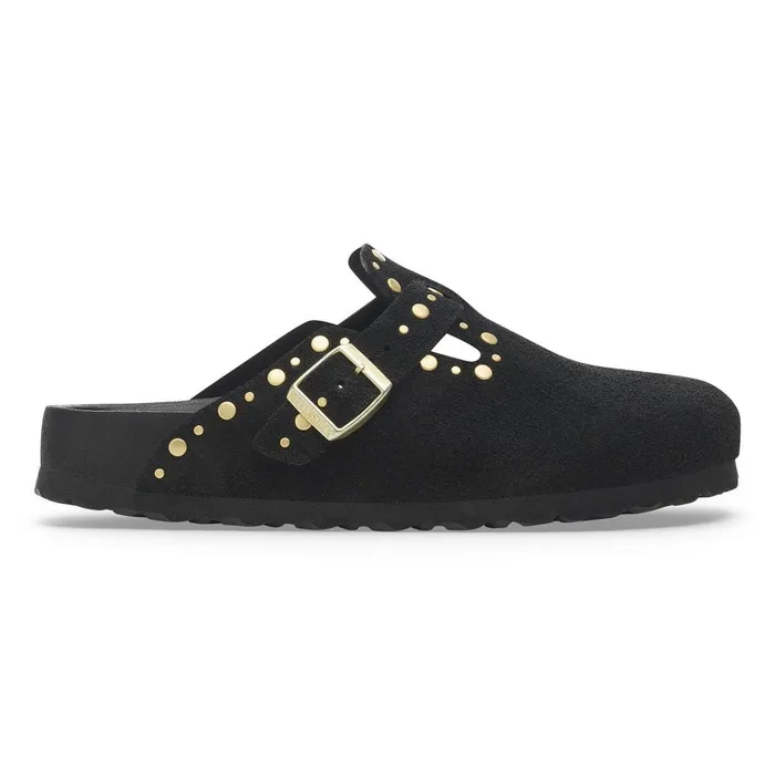 Women Birkenstock Clogs Boston Rivets Black