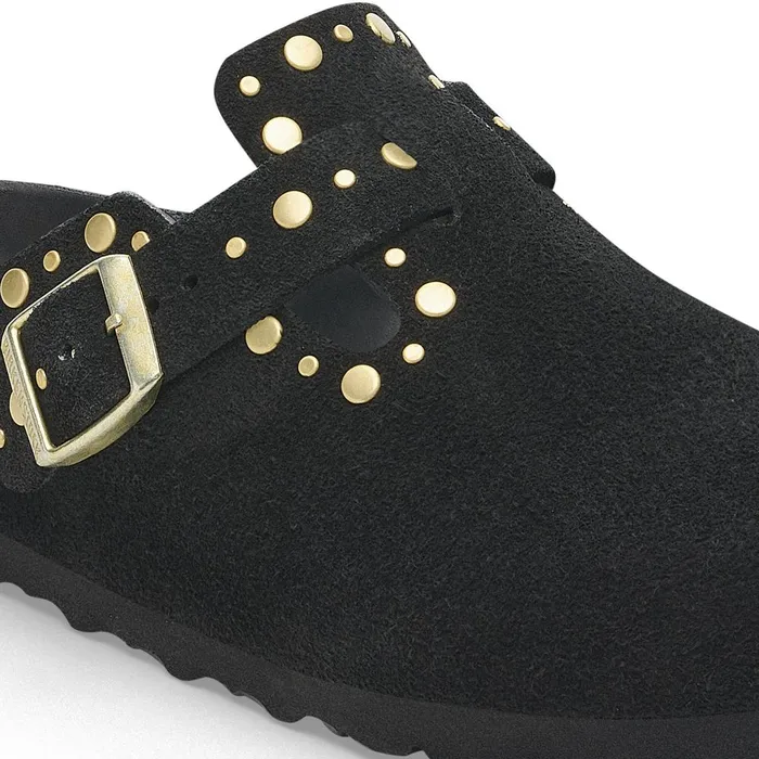 Women Birkenstock Clogs Boston Rivets Black