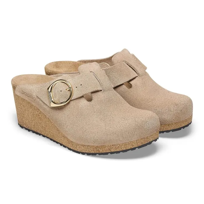 Women Birkenstock Clogs Fanny RingBuckle Warm Sand