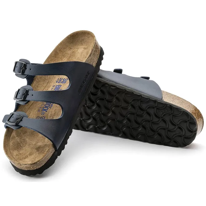 Women Birkenstock MultiStrap Florida Soft Footbed Blue