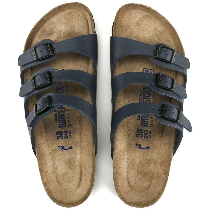 Women Birkenstock MultiStrap Florida Soft Footbed Blue