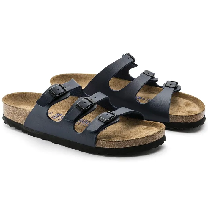 Women Birkenstock MultiStrap Florida Soft Footbed Blue