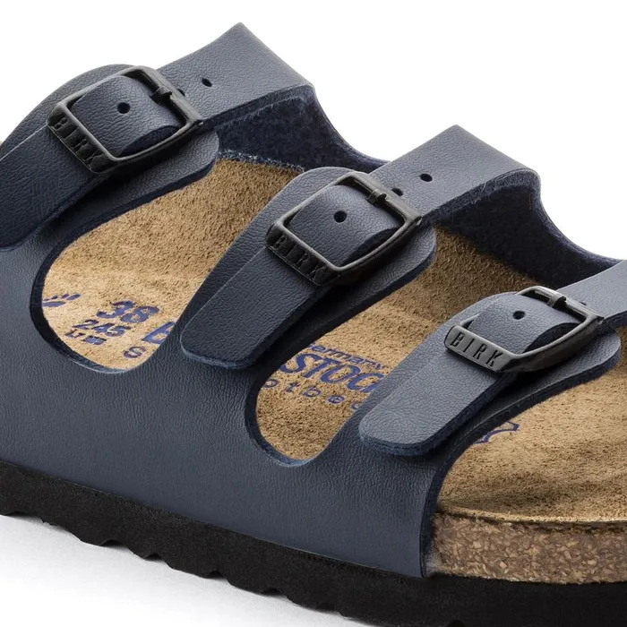 Women Birkenstock MultiStrap Florida Soft Footbed Blue