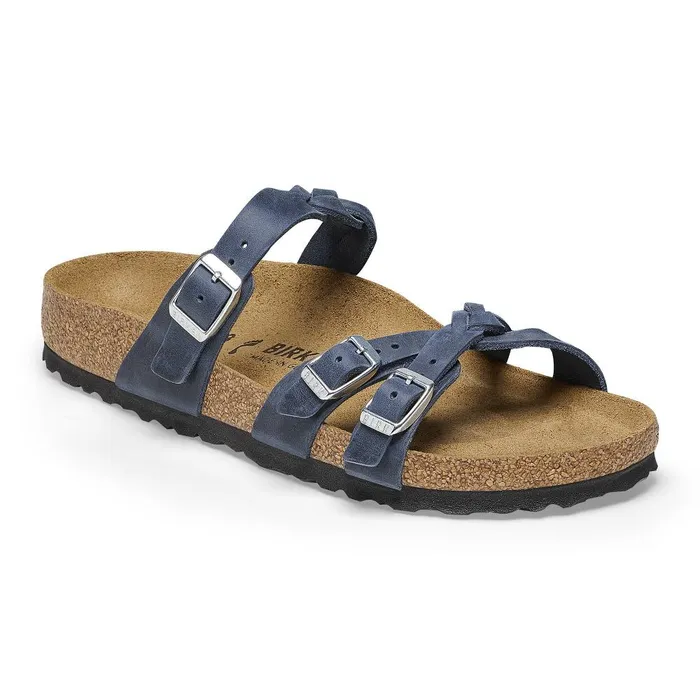 Women Birkenstock MultiStrap Franca Braided Navy