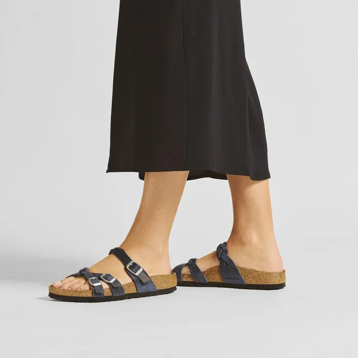 Women Birkenstock MultiStrap Franca Braided Navy