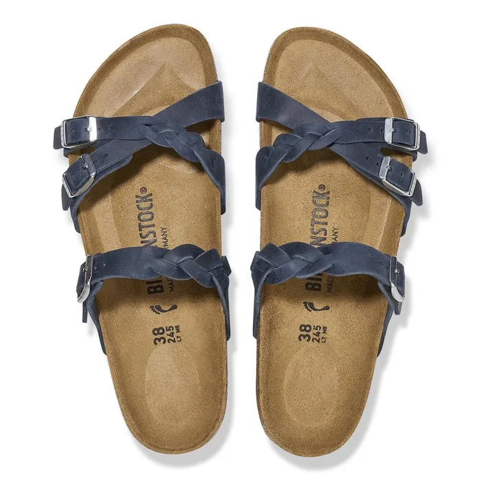 Women Birkenstock MultiStrap Franca Braided Navy