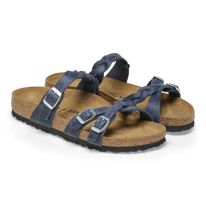 Women Birkenstock MultiStrap Franca Braided Navy