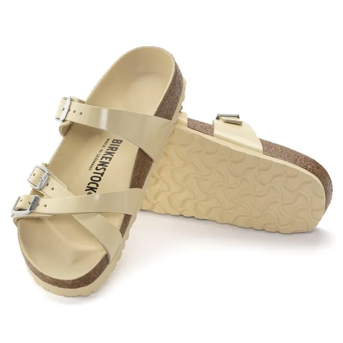Women Birkenstock MultiStrap Franca High Shine Butter