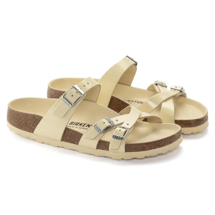 Women Birkenstock MultiStrap Franca High Shine Butter