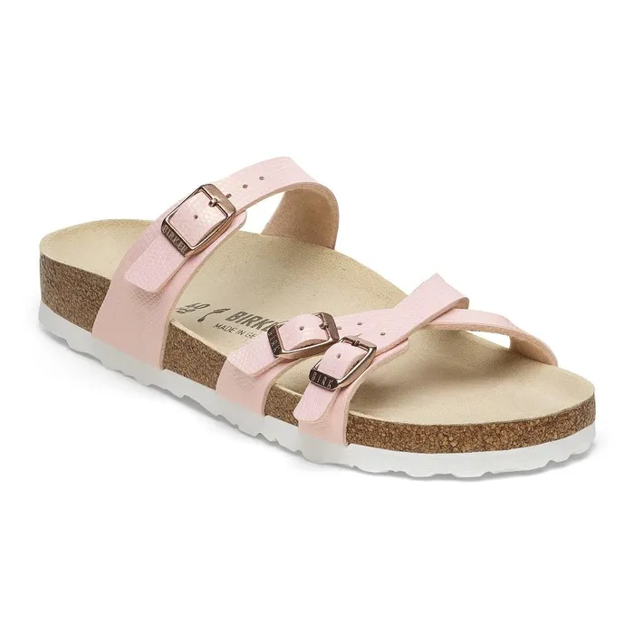 Women Birkenstock MultiStrap Franca Shiny Light Rose