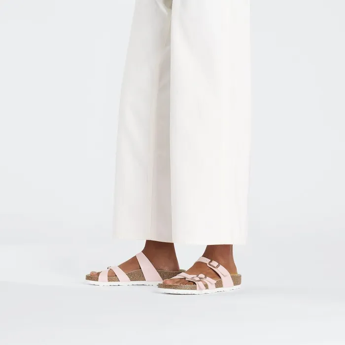 Women Birkenstock MultiStrap Franca Shiny Light Rose