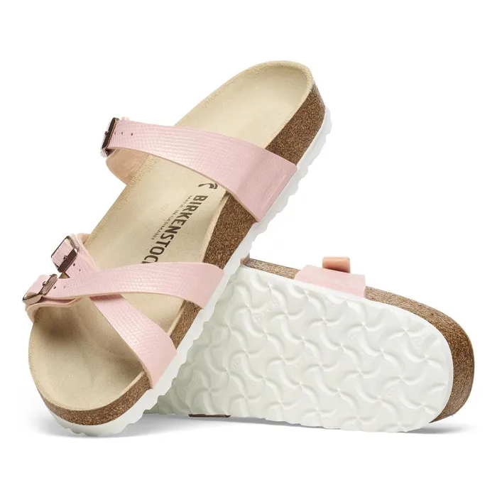 Women Birkenstock MultiStrap Franca Shiny Light Rose