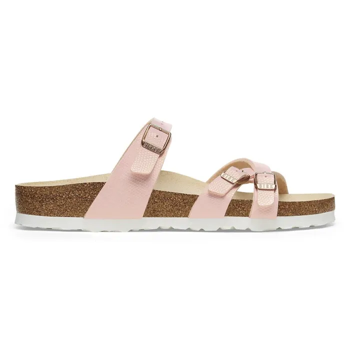 Women Birkenstock MultiStrap Franca Shiny Light Rose