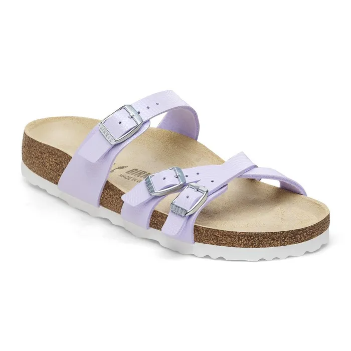 Women Birkenstock MultiStrap Franca Shiny Purple Fog